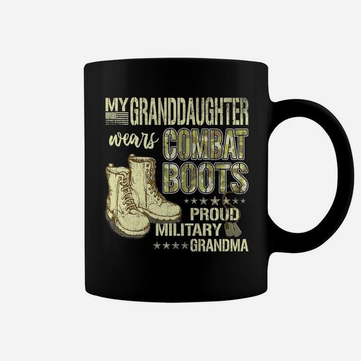 Mens My Granddaughter Wears Combat Boots - Proud Military Grandma Coffee Mug
