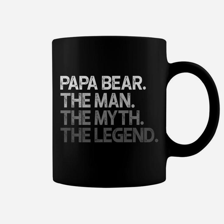 Mens Papa Bear Shirt Gift For Dads & Fathers The Man Myth Legend Coffee Mug