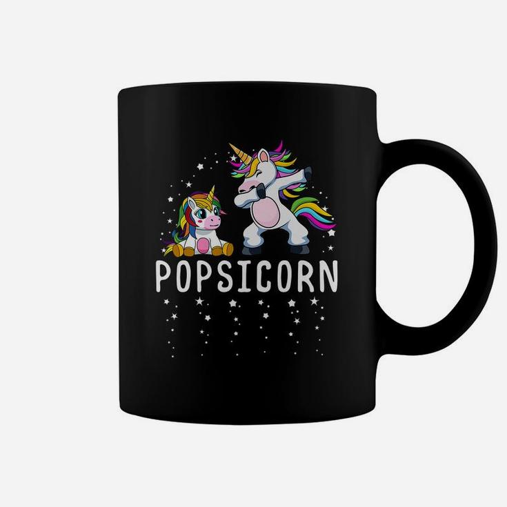 Mens Popsicorn Dabbing Unicorn Grandpa And Baby Birthday Party Coffee Mug