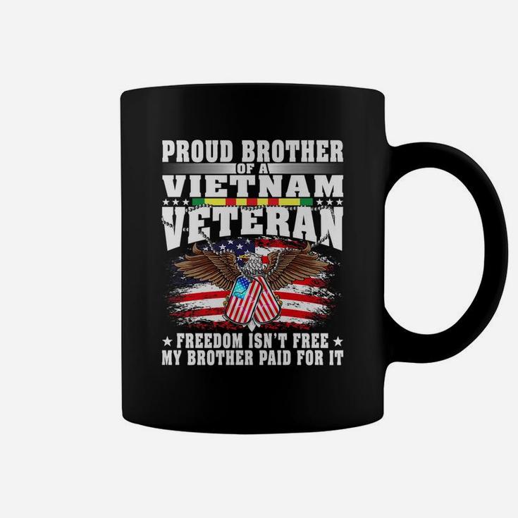 Mens Proud Brother Of Vietnam Veteran Military Vet's Sibling Gift Coffee Mug