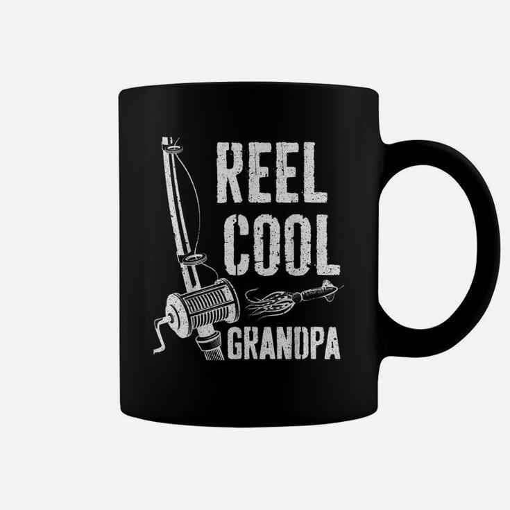 Mens Reel Cool Grandpa  Fishing Father's Day Gift Shirt Coffee Mug