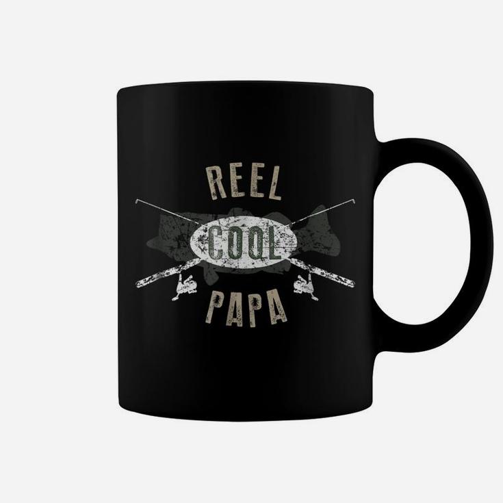Mens Reel Cool Papa Shirt, Cute Fishing Father's Day Gift Coffee Mug