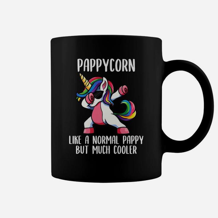 Mens Unicorn Pappy Girl Birthday Party Apparel, Pappycorn Cute Coffee Mug
