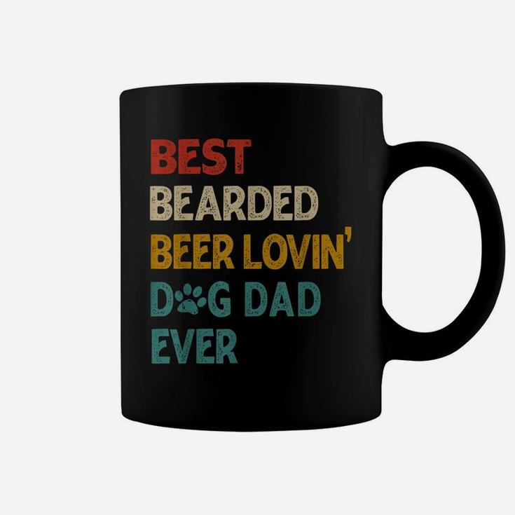Mens Vintage Best Bearded Beer Lovin Dog Dad Coffee Mug
