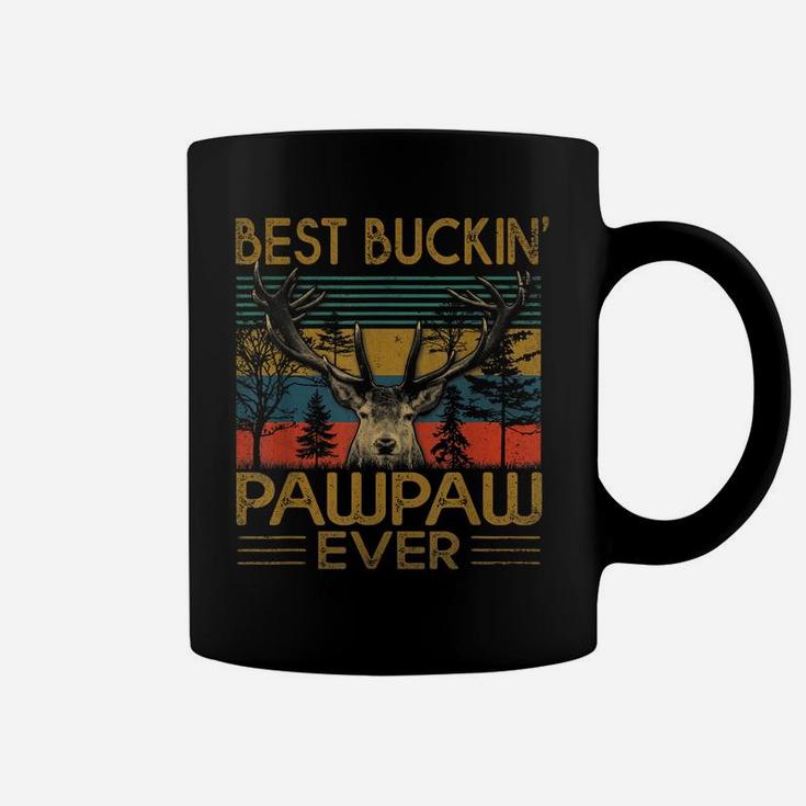 Mens Vintage Best Buckin' Pawpaw Ever Deer Hunting Fathers Day Coffee Mug