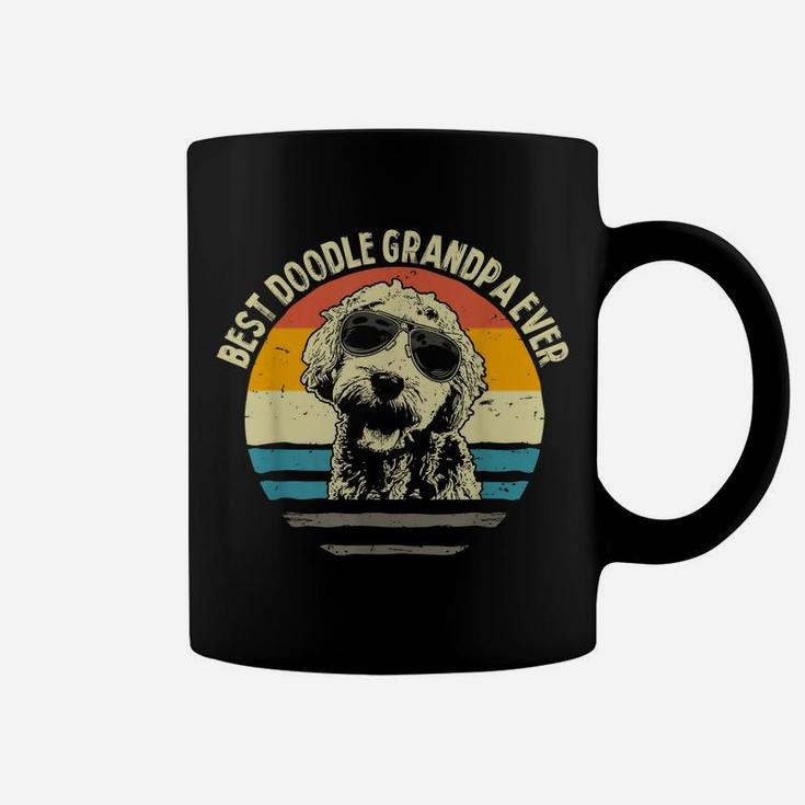 Mens Vintage Best Doodle Grandpa Ever Goldendoodle Father's Day Coffee Mug
