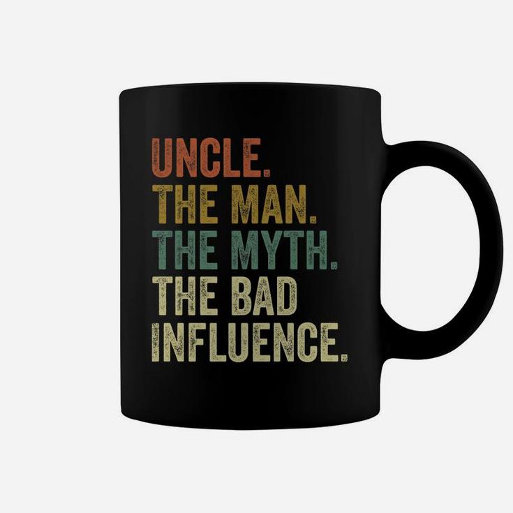 Mens Vintage Fun Uncle Man Myth Bad Influence Funny T-Shirt Coffee Mug