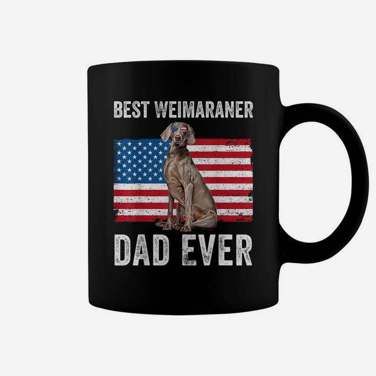 Mens Weimaraner Dad American Flag Dog Lover Owner 4Th Of July Men Coffee Mug