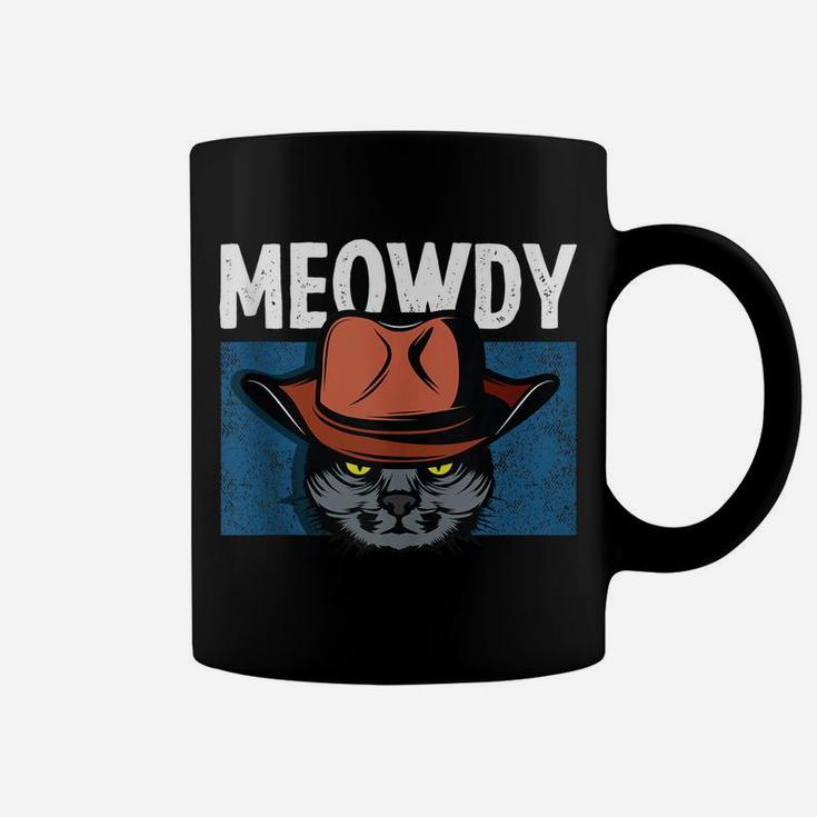 Meowdy Funny Cat Meme Saying Tee For Cowboy Lovers & Pet Own Coffee Mug
