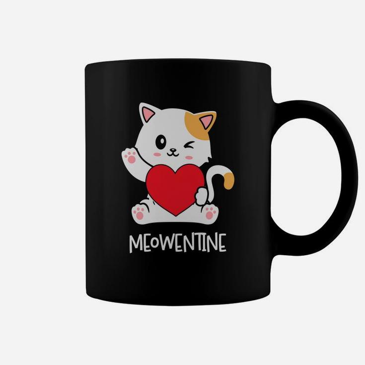 Meowentine Valentine Gift Cute Cat Kitten Happy Valentines Day Coffee Mug