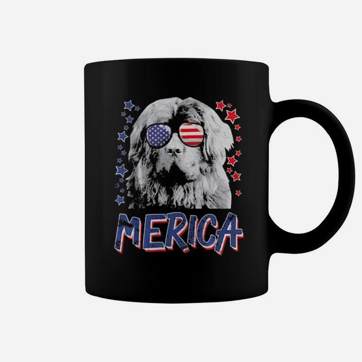 Merica Newfoundland Dog 4Th Of July Usa Gift Coffee Mug