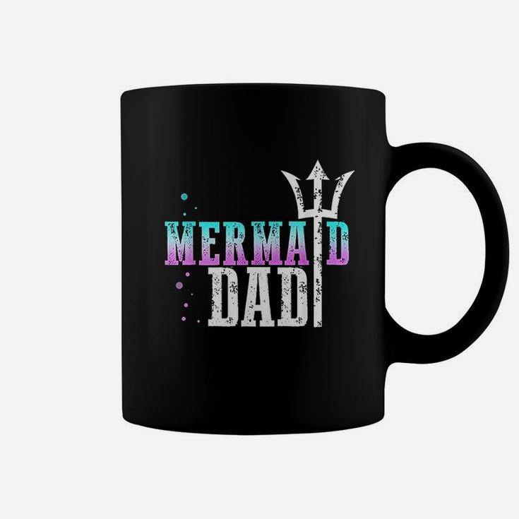 Mermaid Dad Cool Merdad New Mer Dad Brother Daughter Coffee Mug