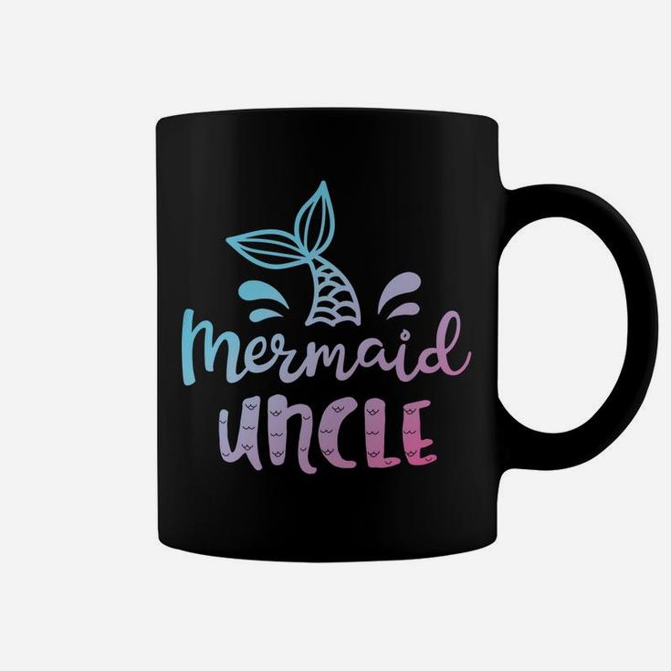 Mermaid Uncle Funny Merman Family Matching Birthday Gifts Coffee Mug