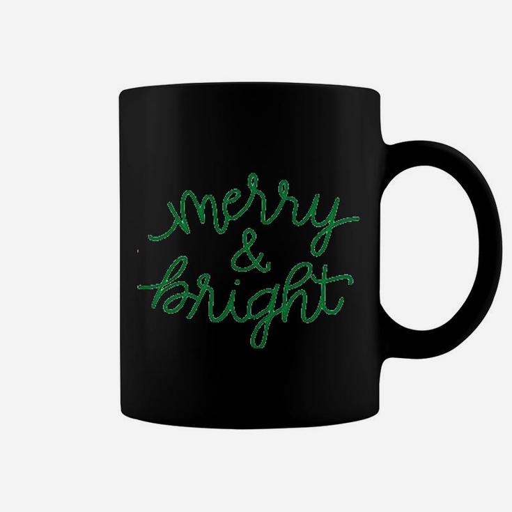 Merry And Bright Red Raglan Coffee Mug