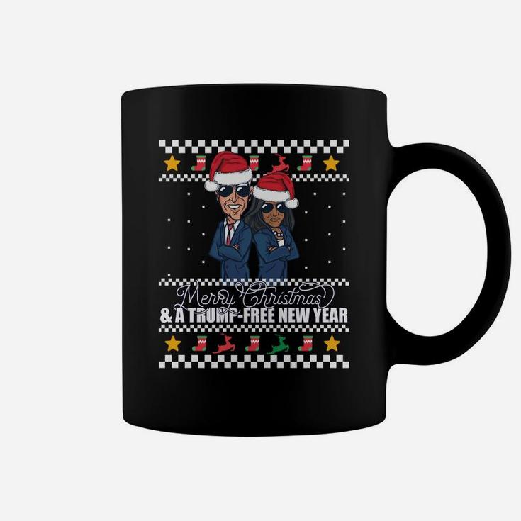 Merry Christmas & A Trump-Free New Year Ugly Xmas Sweater Sweatshirt Coffee Mug