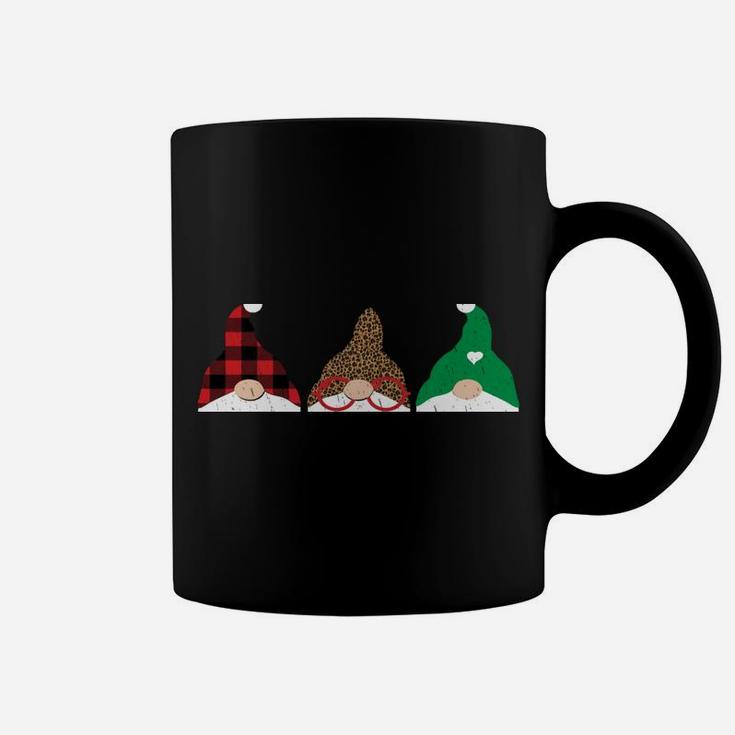 Merry Christmas Gnomes Cute Buffalo Plaid Cheetah Print Gift Coffee Mug