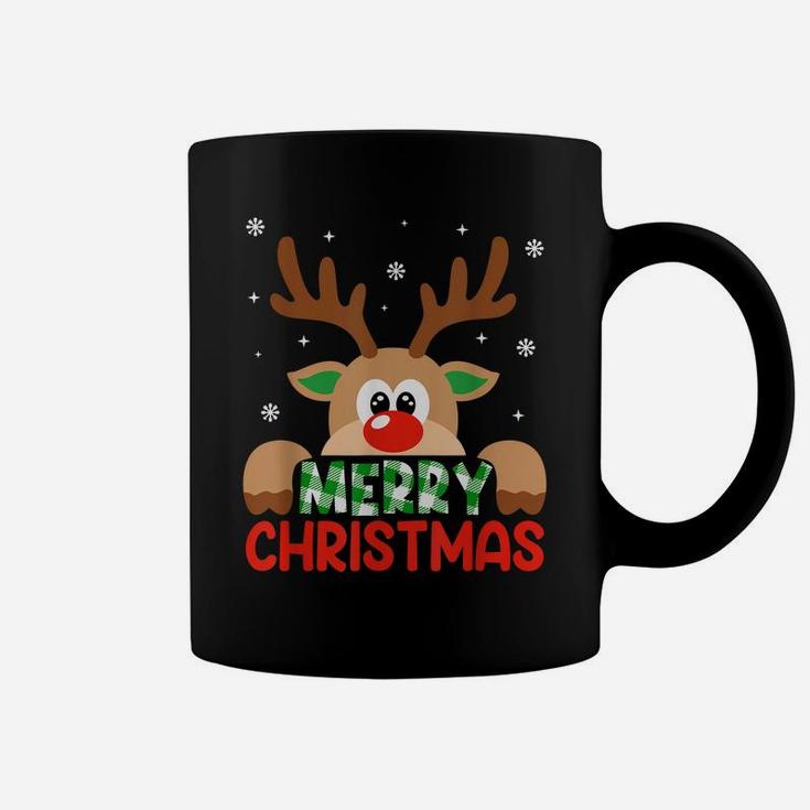 Merry Christmas Reindeer Leopard Buffalo Red Plaid Xmas Gift Coffee Mug