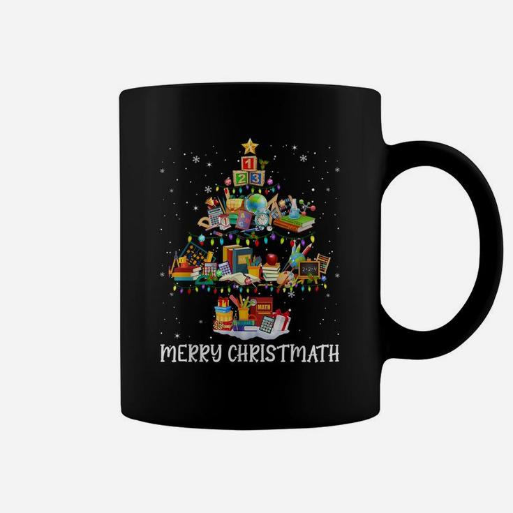Merry Christmath Tree Math Christmas Funny For Math Teachers Coffee Mug