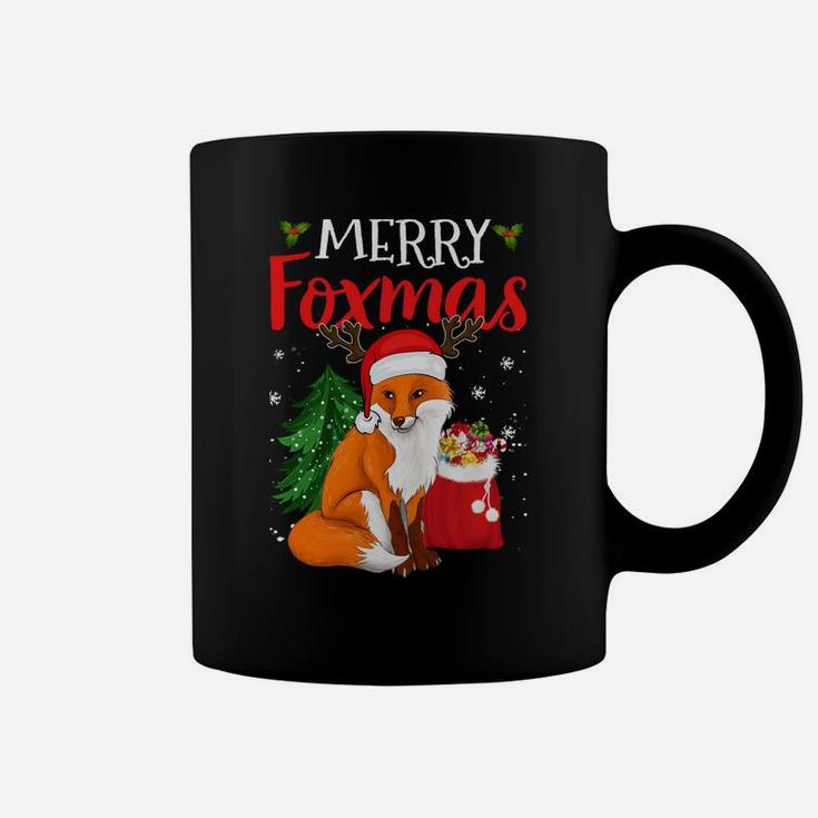 Merry Foxmas Fox Christmas Tree Funny Animal Lovers Xmas Coffee Mug