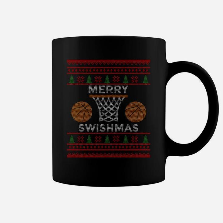 Merry Swishmas Basketball Funny Cool Boy Christmas Gift Coffee Mug