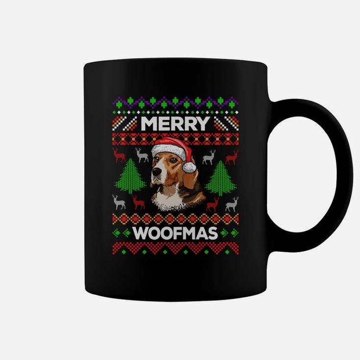 Merry Woofmas Ugly Sweater Christmas Beagle Lover Gift Sweatshirt Coffee Mug