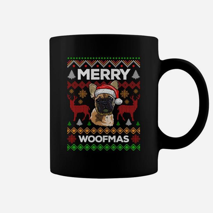 Merry Woofmas Ugly Sweater Christmas French Bulldog Lover Sweatshirt Coffee Mug