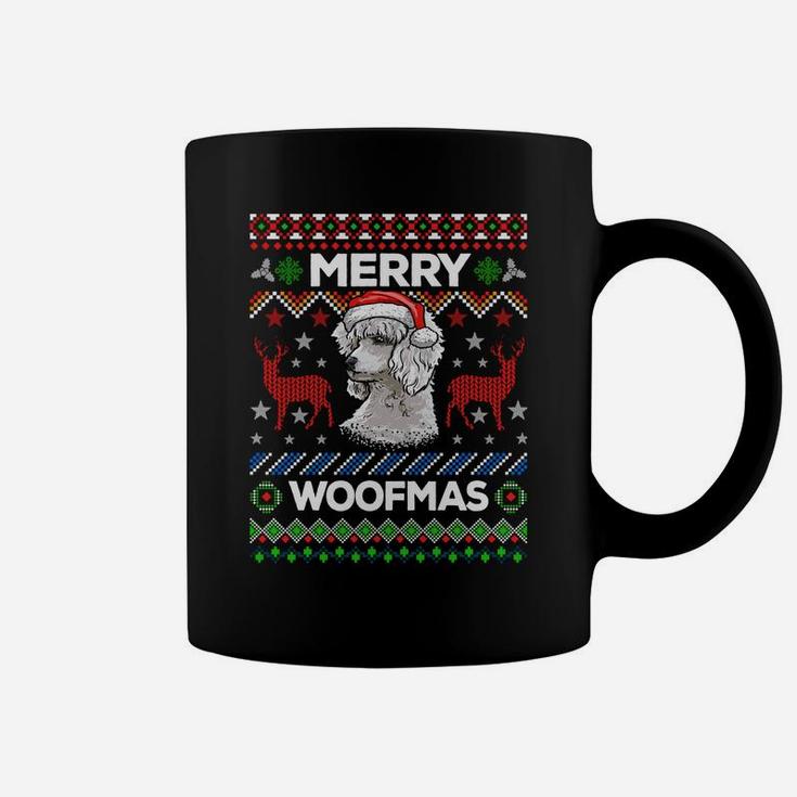 Merry Woofmas Ugly Sweater Christmas Poodle Lover Gift Sweatshirt Coffee Mug