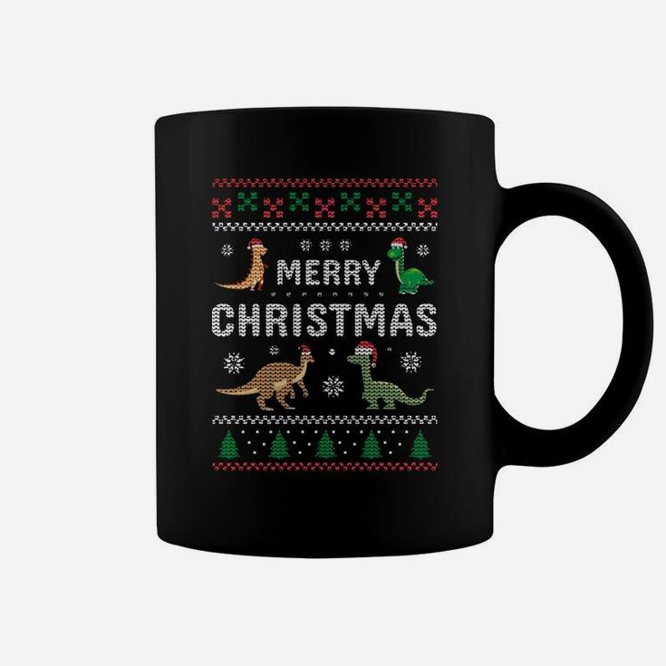 Merry Xmas Holiday Clothing Funny Dinosaur Ugly Christmas Sweatshirt Coffee Mug
