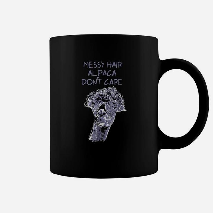 Messy Hair Alpaca Dont Care Coffee Mug