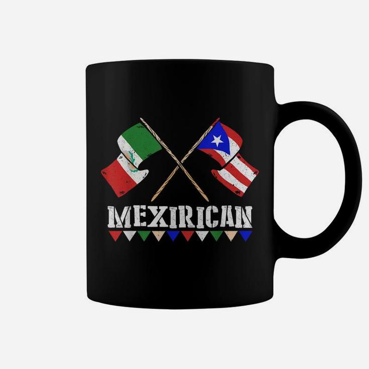 Mexirican Design, Puerto Rican Flag Gift, Cinco De Mayo Coffee Mug