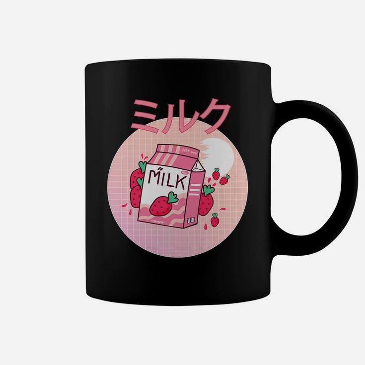 Milk Shake Carton Funny Japanese Kawaii Strawberry Retro 90S Coffee Mug