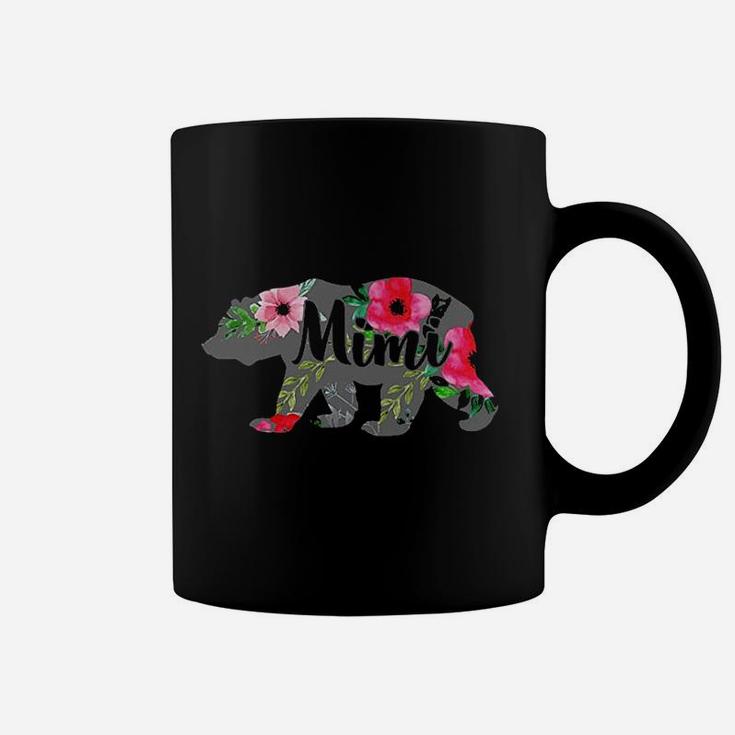 Mimi Mama Bear Grandma Gift Floral Coffee Mug