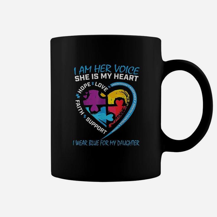 Mom Dad Puzzle I Wear Blue For My Daughter Awareness Coffee Mug