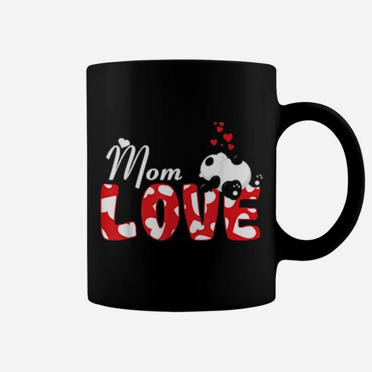 Mom Love Cute Panda Valentines Day Family Matching Love Coffee Mug