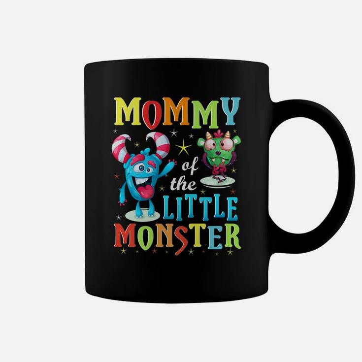 Mommy Of The Little Monster Family Matching Birthday Gift Coffee Mug