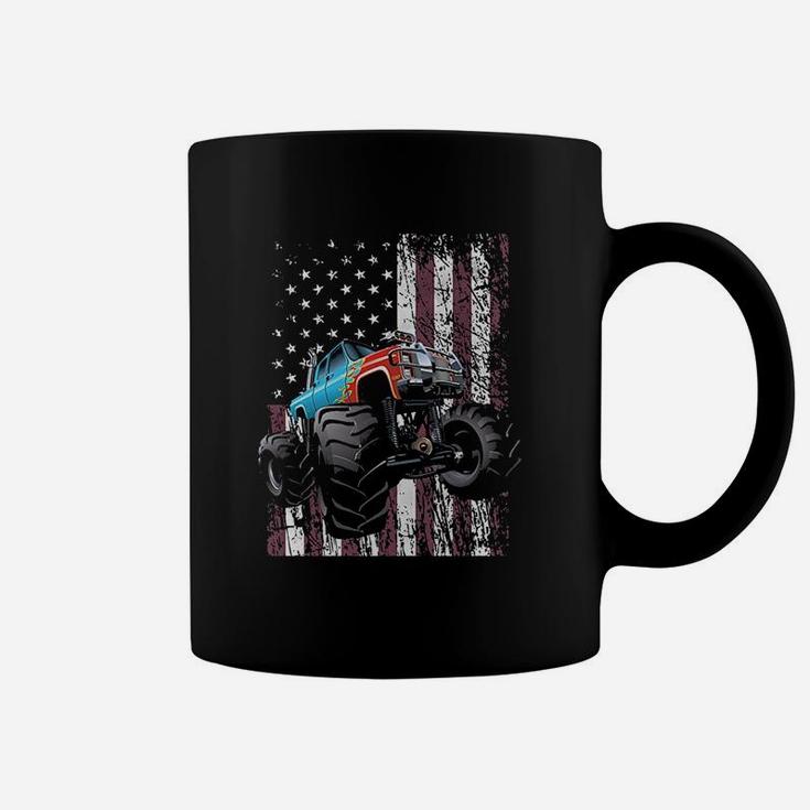 Monster Truck American Flag Coffee Mug