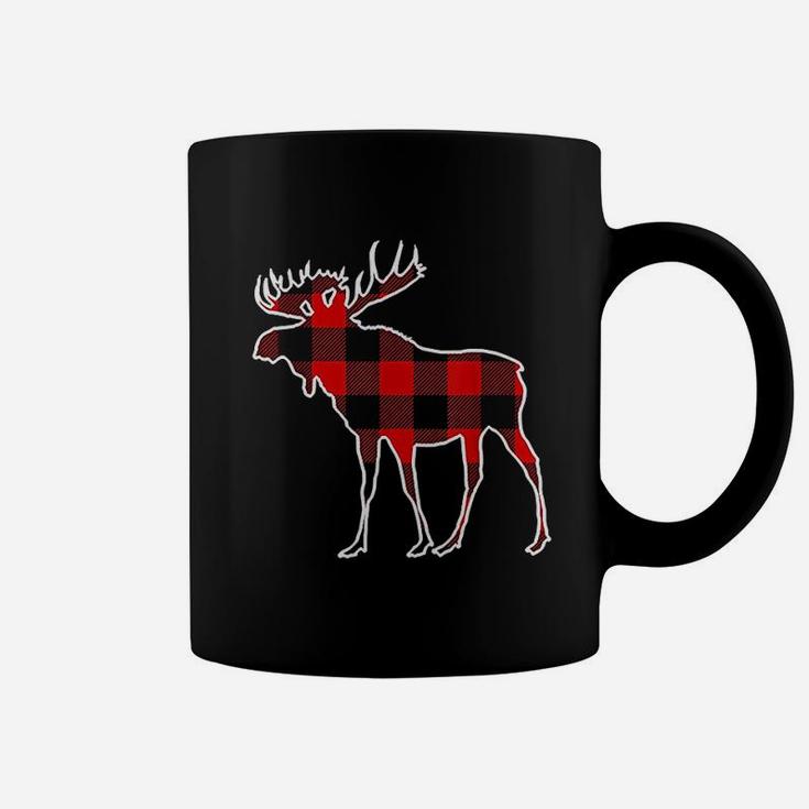 Moose Red Buffalo Plaid Deer Elk Matching Coffee Mug