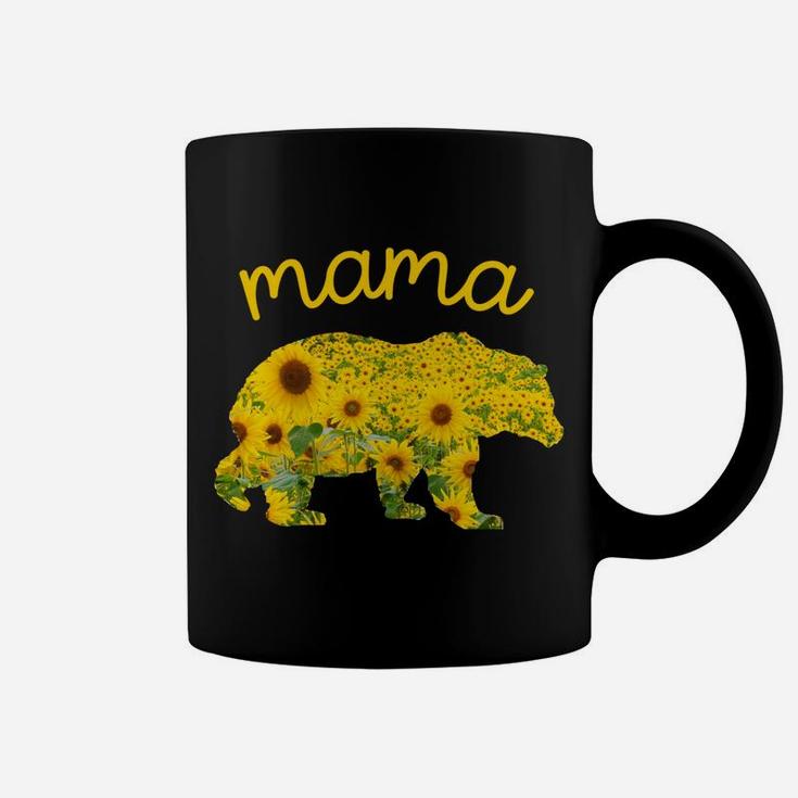 Mothers Day Christmas Floral Father Gift Mama Bear Sunflower Coffee Mug