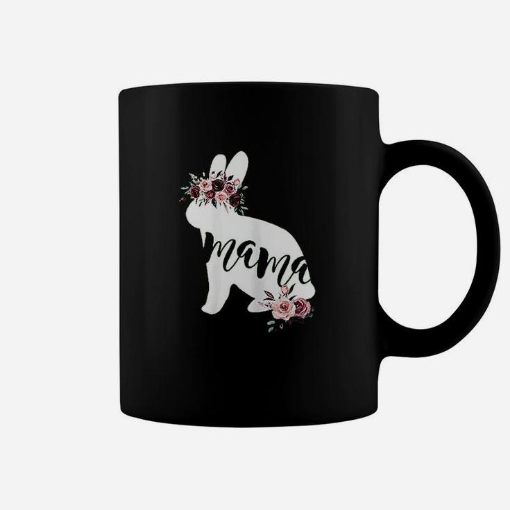 Mothers Day Easter Gift For Mom Mama Bunny Flower Crown Coffee Mug