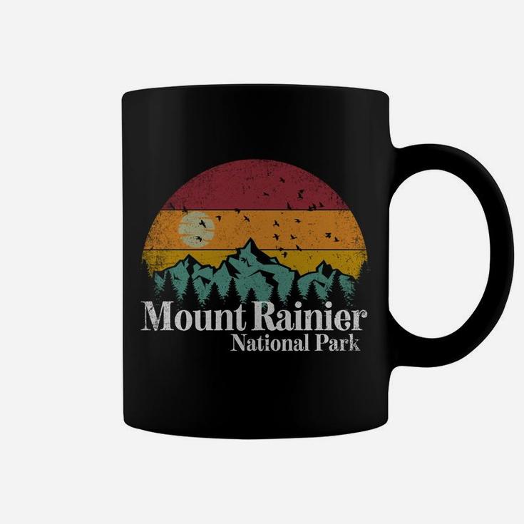 Mt Mount Rainier National Park Retro Style Hiking Vintage Sweatshirt Coffee Mug