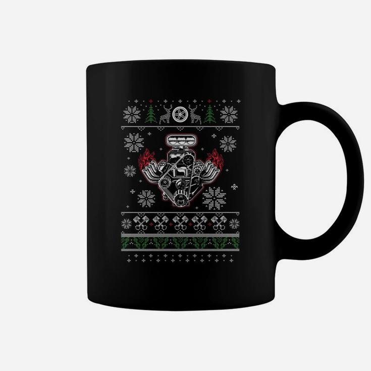 Muscle Car V8 Engine Lovers Ugly Christmas T-Sweatshirt Desi Coffee Mug