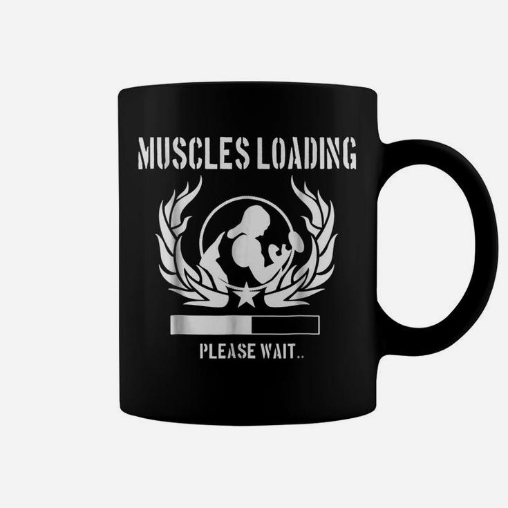 "Muscles Loading" Funny Body Building Workout Coffee Mug