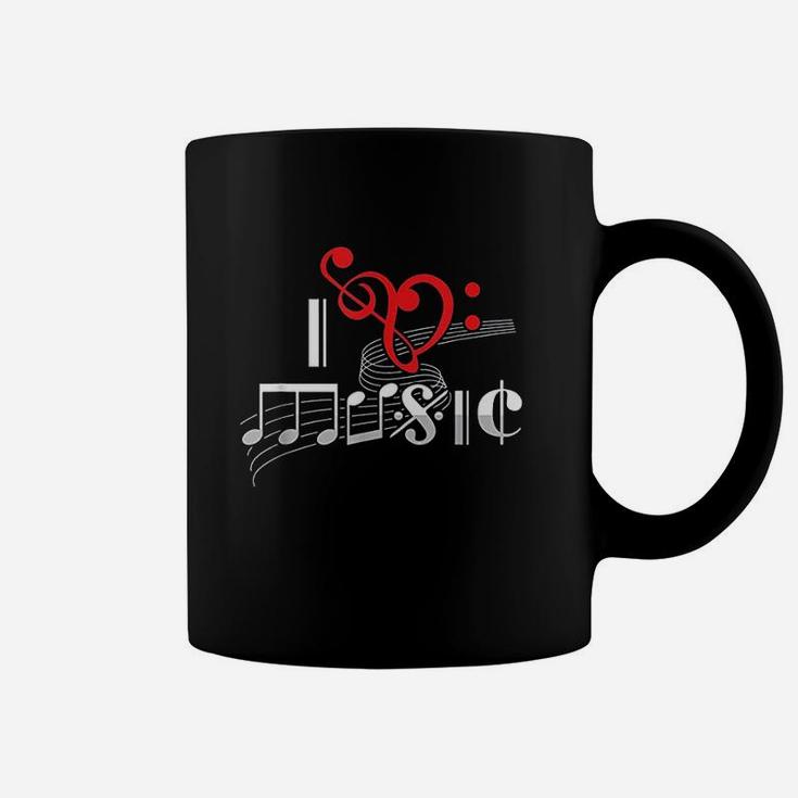 Music Lover Musician Instrumentalist Teacher I Love Music Coffee Mug