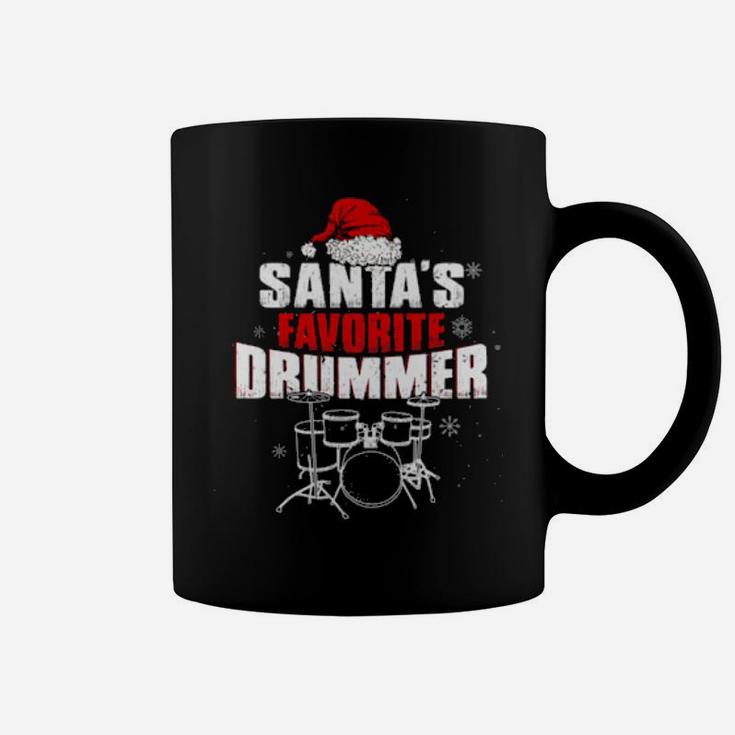 Music Lovers Santa's Favorite Drummer Coffee Mug