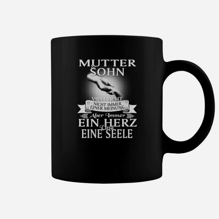Mutter-Sohn Verbundenheit Tassen mit Ein Herz, Eine Seele Design