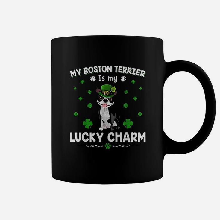 My Boston Terrier Is My Lucky Charm Funny St Patricks Day Coffee Mug