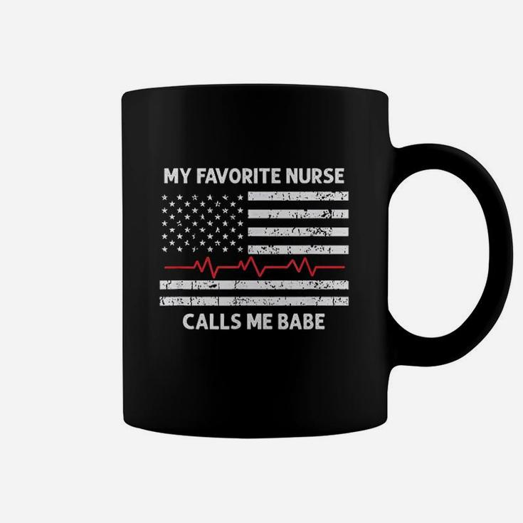 My Favorite Nurse Calls Me Babe Gift For Boyfriend Husband Coffee Mug
