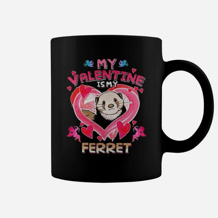 My Ferret Is My Valentine's Unisex Coffee Mug