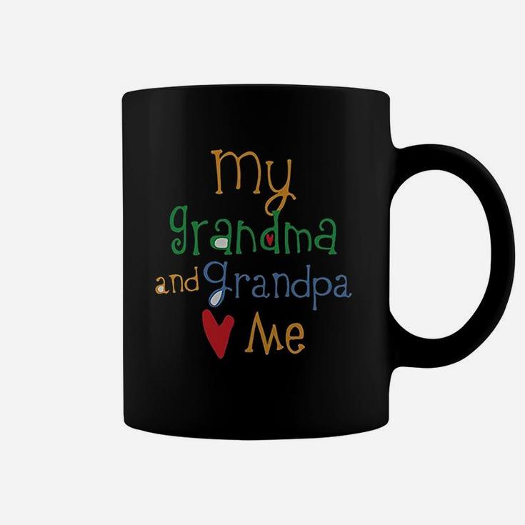 My Grandpa And Grandma Loves Me Grandparents Coffee Mug
