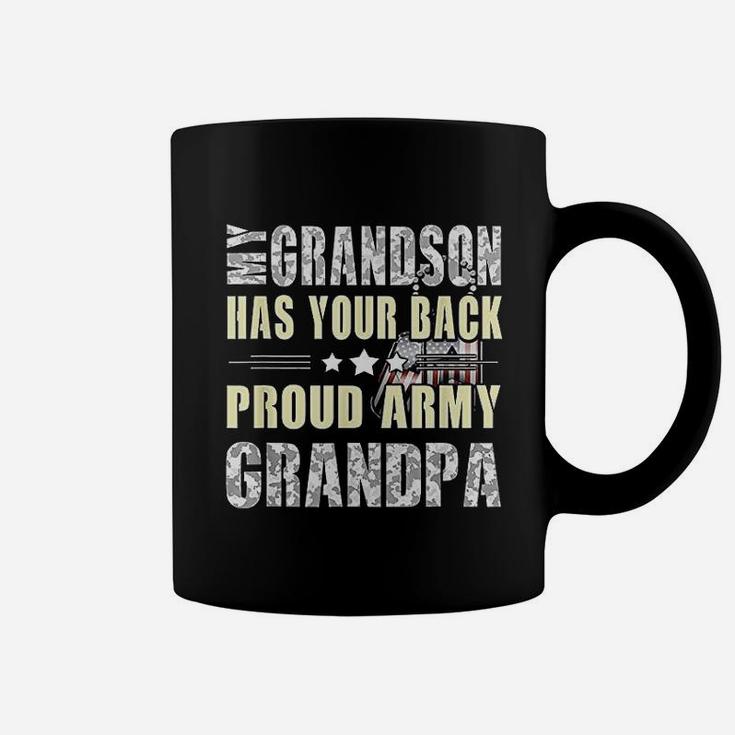 My Grandson Has Your Back Proud Army Grandpa Coffee Mug